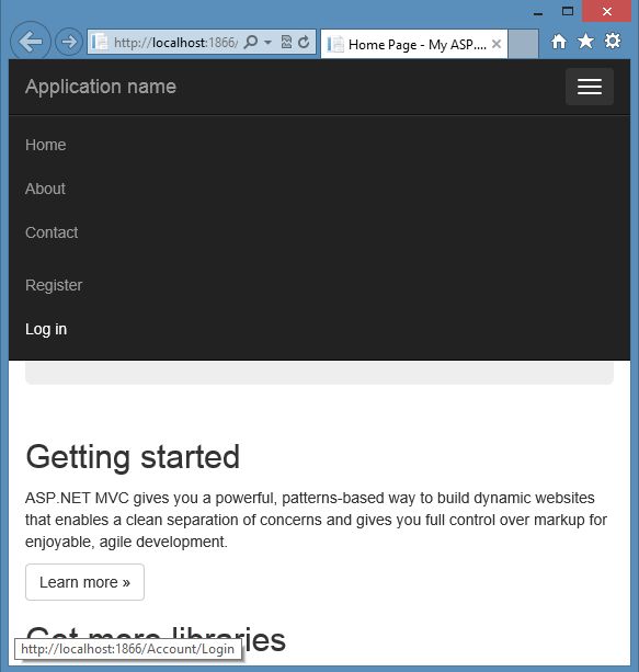 LogIn in MVC 5 Application